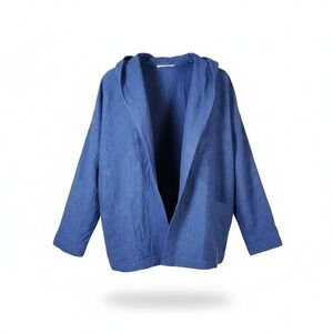 Eileen Fisher Open Front Blazer Eco Core Organic Cotton Quiet Luxury XS Fits XL